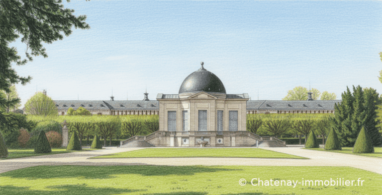 Dessin Pavillon de l'aurore Parc de Sceaux ©Chatenay-immobilier.fr