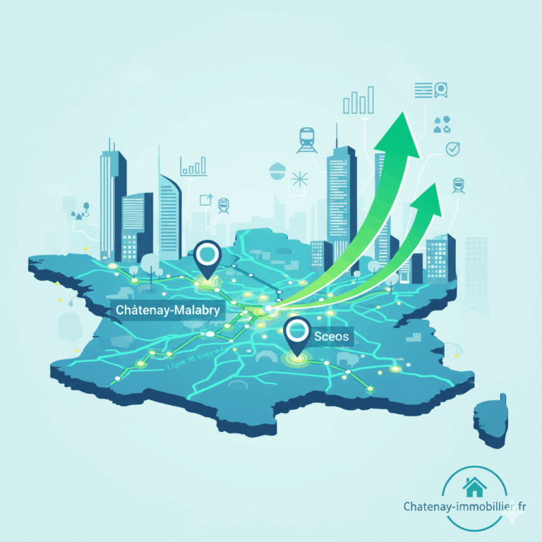 Grand Paris Express Ligne 18 Impact immobilier transports Châtenay-Malabry valorisation Sceaux métro