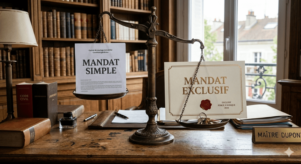 mandat simple clause d'exclusivité résiliation loi Hoguet commission Châtenay-Malabry Sceaux